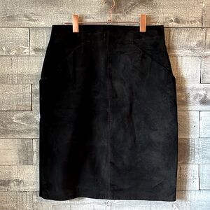 FULL LEATHER vintage skirt sz14